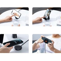 حامل مغناطيسي و شاحن لاسلكي بيسوس - اسود