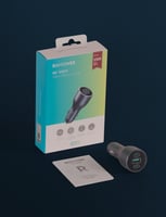 شاحن سيارة راف باور بقوة 100 واط بمنفذين تايب سي و...