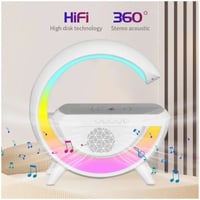 سماعة بلوتوث 3 في 1 + شاحن لاسلكي + مصباح ليد مودي...