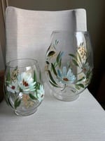 فازة زجاج حجم 32 سم