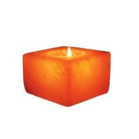 حامل شموع ملح الهمالايا الشكل المربع