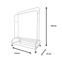 منظم و حامل ملابس مع رف أحذية مزدوج
