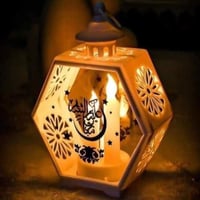 فوانيس رمضان لون ابيض على بطاريات