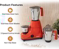 خلاط ومطحنة جيباس المطورة 3 في 1 بقوة 750 واط صناع...