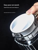 جيك عصير زجاج شفاف بغطاء ابيض 1.2 لتر