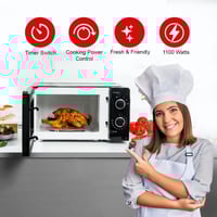 جيباس ميكروويف 20 لتر 1100 واط اسود