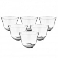 طقم فناجيل زجاج 6 قطع 54 مل Mister Home