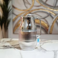 ترمس شاهي وقهوة شفاف - فضي - 1 لتر