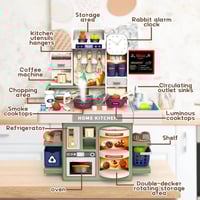 مجموعة ألعاب مطبخ للأطفال الصغار وحوض واكسسوارات أ...