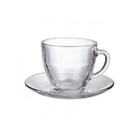 طقم 12 قطعة صحون واكواب كوفي او شاي زجاج من دورالي...