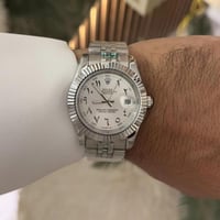 ساعة رولكس ديت جست أرقام مينا أبيض