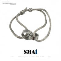 سوارة خيط حلقتين فضي 101 ROPE