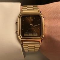 ساعة كاسيو ڤنتج -بني سير ذهبي