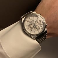 ساعة سيكو كرونوقراف كوارتز - حجم 40 لون ابيض