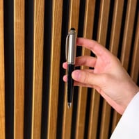 قلم الباشة فضي اسود