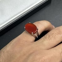 خاتم ملكي مخالب فضه عيار 925 -كبدي