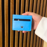 محفظة رجالية جلد - الازرق