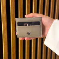 محفظة رجالية جلد -رمادي