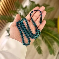 سبحة خرز بكلايت - تركواز شفاف