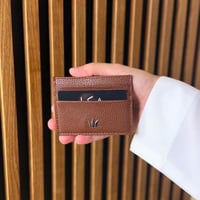 محفظة رجالية جلد - بني