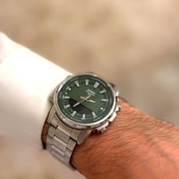 ساعة كاسيو للرجال 47 ملم فضية انالوج-رقمية من الست...