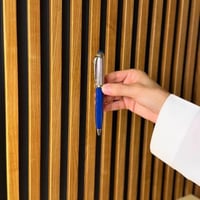 قلم الباشة فضي مع ازرق