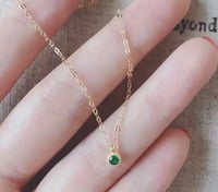 قلادة قطعة الزركون الخضراء