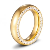 خاتم بقطع مستديره من الزركونيوم