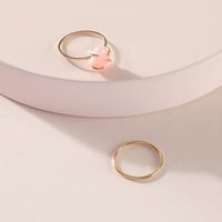 خاتم الحجر الوردي - قطعتين