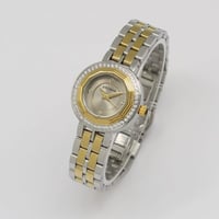 ساعة نسائية بسوار ذهبي وفضي من بروشا BR1010