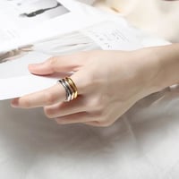 خاتم 3 حلقات مستديرة للنساء