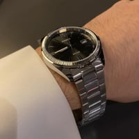 ساعة كاسيو كوارتز - fluted اسود