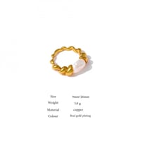 خاتم نسائي مرصع باللؤلؤ