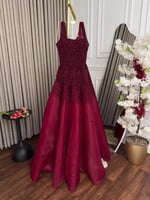 فستان فخم تطريز يدوي بكامل