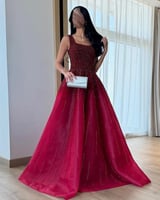 فستان فخم تطريز يدوي بكامل