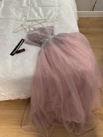 فستان سهره لمعة مرصع بفصوص كرستال