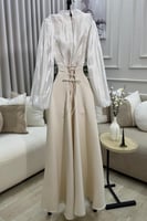 فستان أوف شولدر لونين عودي و بيج