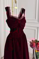 فستان سهرة أنيق شتوي لون عودي