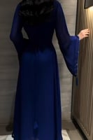 جلابية اوف شولدر لون كحلي