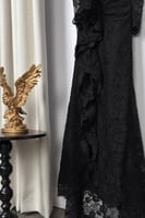 فستان سهرة أوف شولدر لون اسود