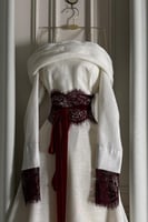 فستان ناعم اوف شولدر لون سكري