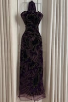 فستان سهره توب بالون ليلكي