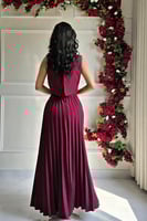 فستان ناعم اوف شولدر لون عودي