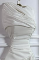 فستان اوف شولدر لون ابيض