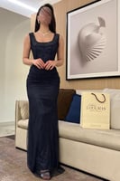 فستان سهر اوف شولدر لون اسود