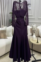 فستان أوف شولدر لون موف