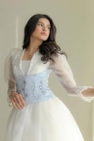 فستان اوف شولدر لون ابيض