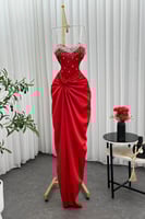 فستان سهره توب مزين بالكرستال بعدة الوان