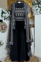 جلابية مخمل يوم التأسيس لون اسود