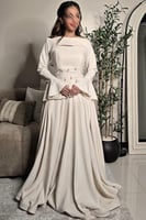 فستان اوف شولدر لون اوف وايت